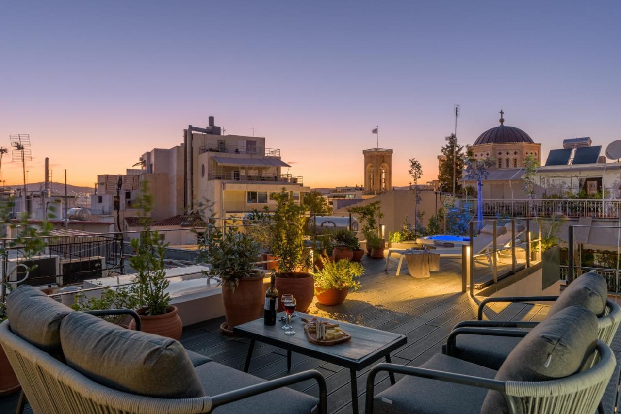 Meno Suite With Private Terrace - Jaccuzzi, Acropolis View Athene Buitenkant foto